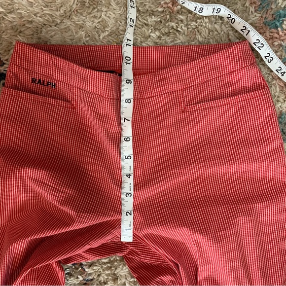 Vintage 90s Ralph Ralph Lauren gingham print red capri cropped pants women’s 0 - Picture 6 of 8
